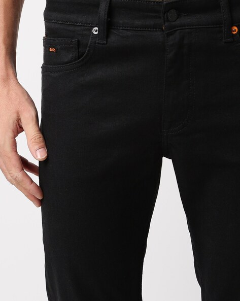 BOSS - Slim-fit jeans in black-black supreme-movement denim