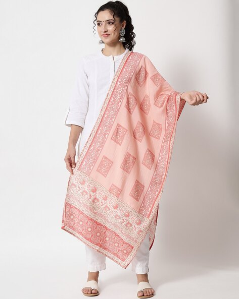 Floral Print Chanderi Stole Price in India