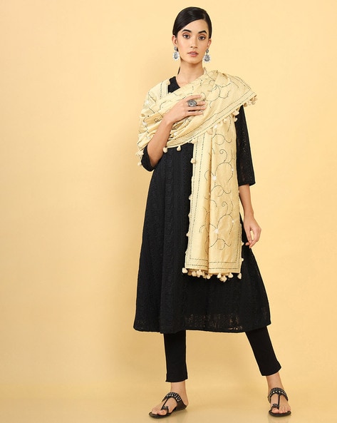 Embellished Dupatta with Tassel Price in India