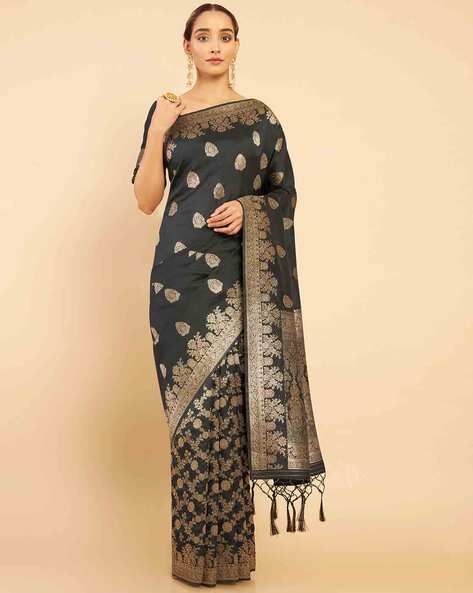 Buy Black Sarees for Women by SOCH Online