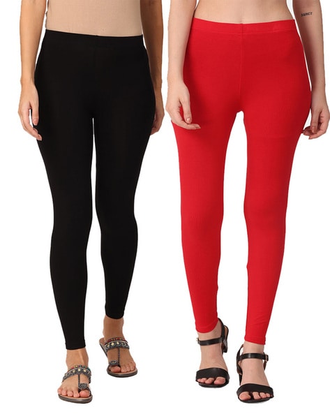 Shop Full Length Leggings with Elasticised Waistband Online