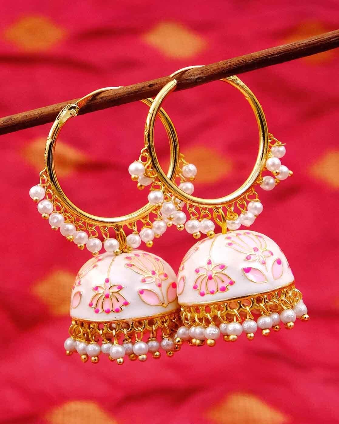 Long Gold Indian Jhumka Earrings Pakistani Earrings Jhumka - Etsy UK | Jhumka  earrings, Pakistani earrings, Jhumka