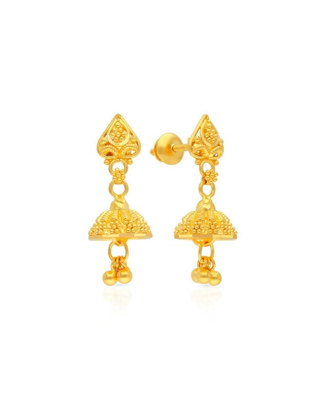 Dimos 18k Gold Daisy Earrings with Granulation Pyramids For Sale at 1stDibs  | dimos 18k gold rosettes dangle neoclassical earring, 2 gram gold earrings  malabar gold, 2 gram gold earrings new design