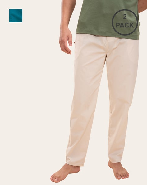 Buy Beige & Blue Pyjamas for Men by DAMENSCH Online