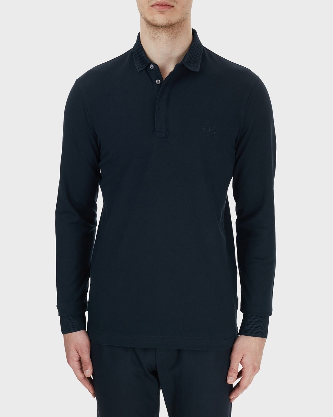 Armani exchange clearance long sleeve polo