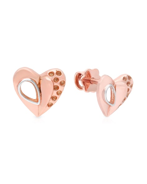 Pretty Blooming Rose Design Hoop Earrings Copper Plated - Temu