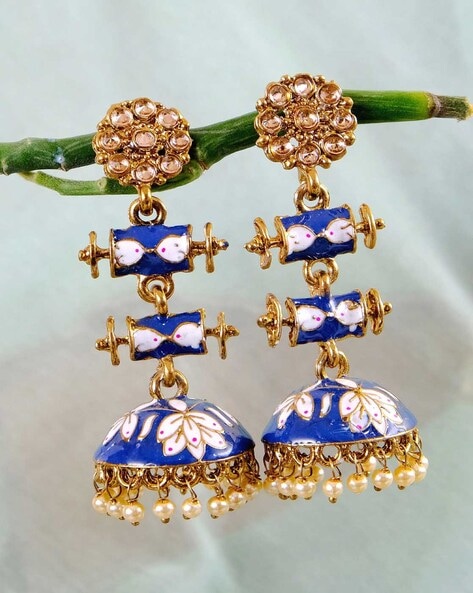 Royal Blue Silk Thread Jewelry Set - ShopJSK