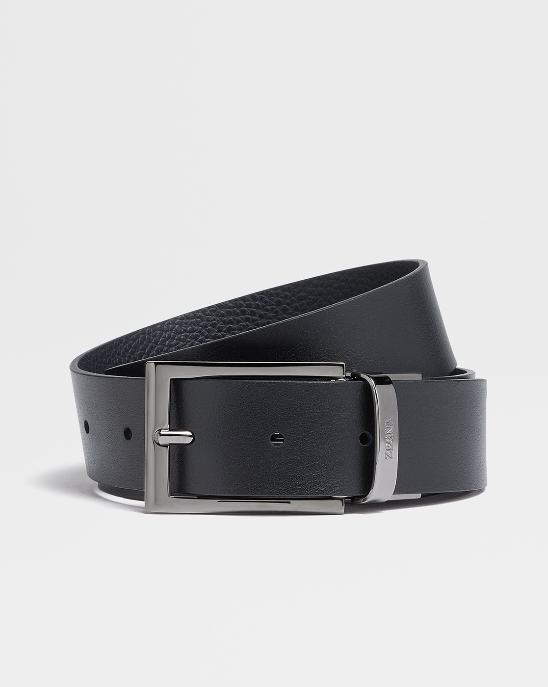 Belt Black Grained Calfskin, 35 MM