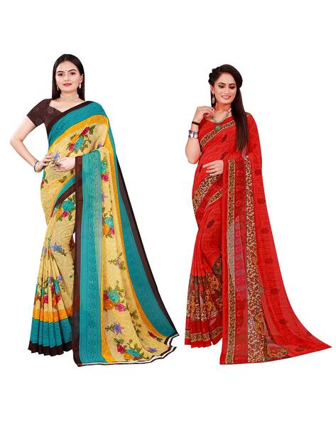 Buy online Women's Saree Combo With Blouse from ethnic wear for Women by  Suali for ₹649 at 35% off | 2024 Limeroad.com