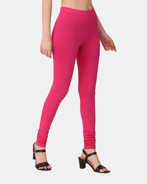 Buy Pink Leggings for Women by VIVID FASHIONS Online