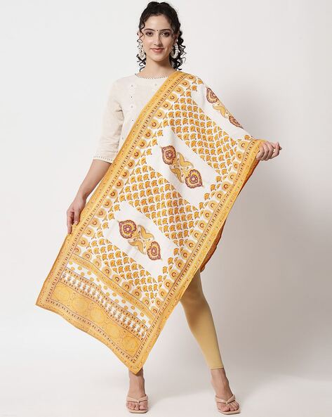 Floral Print Chanderi Stole Price in India