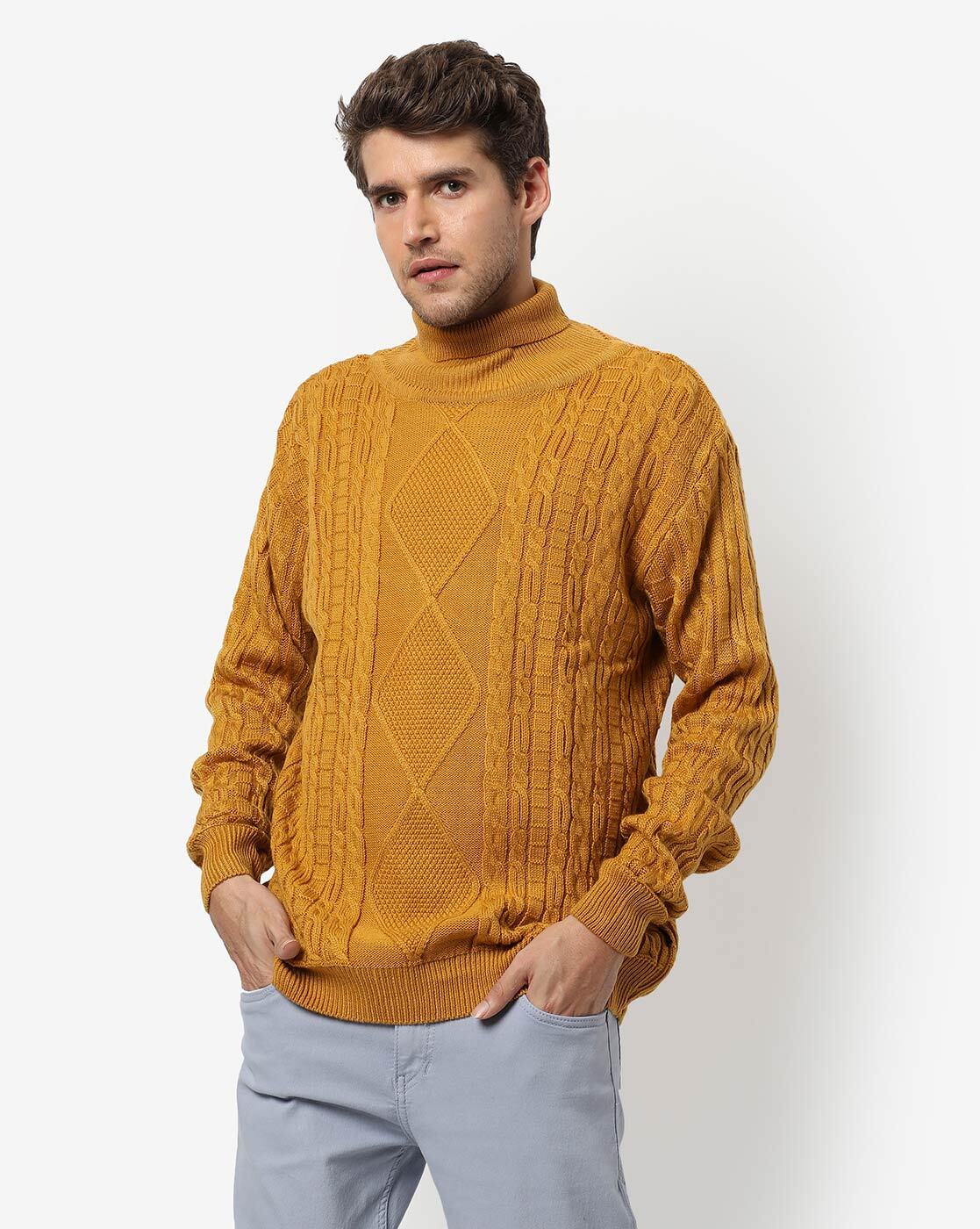 Mustard turtleneck outlet sweater mens