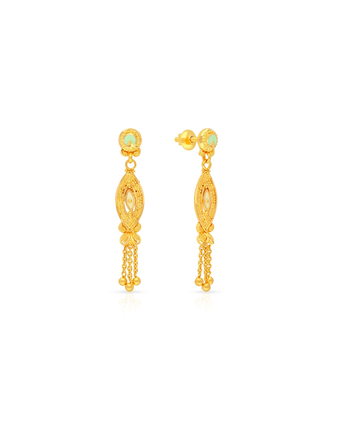 Buy Yellow Gold Earrings for Women by Malabar Gold & Diamonds ...