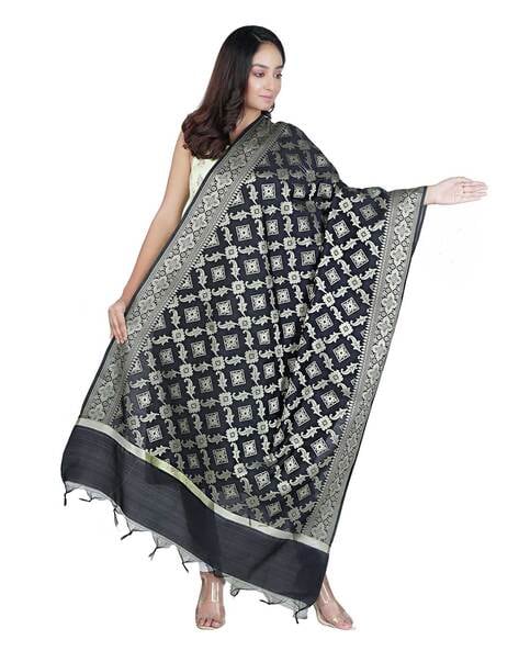 Embellished Banarasi Handloom Art Silk Dupatta Price in India