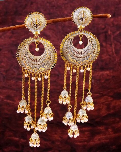 Matt Gold Plated Earrings - Fashion Earrings - Latest Earrings Design –  Niscka