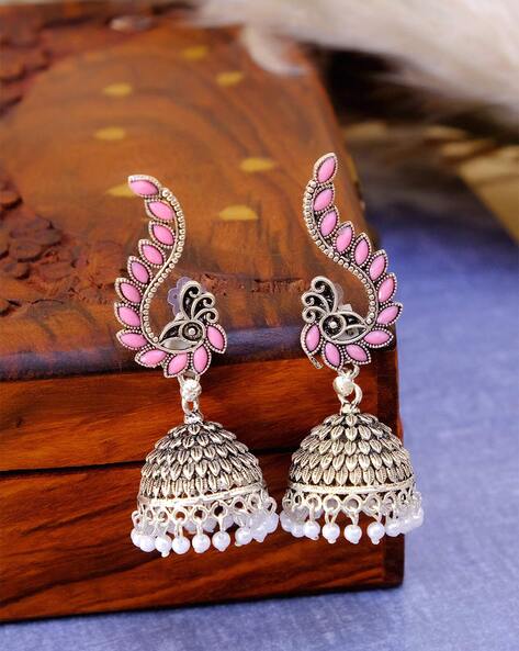 Buy Silver Earrings for Women Online in India - Indya