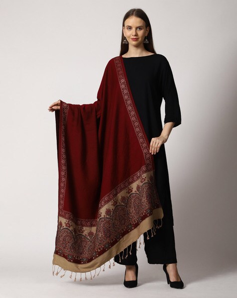 Woven Shawl with Fringes Price in India