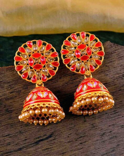 Indian Jewelry/chandbali Gold Finish Earrings Set/indian Earrings Bollywood  Set Jewellery/situ Bollywood Set - Etsy Sweden