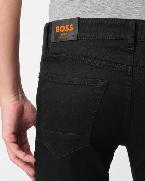Buy BOSS Regular Fit Comfort Stretch Jeans Black Color Men