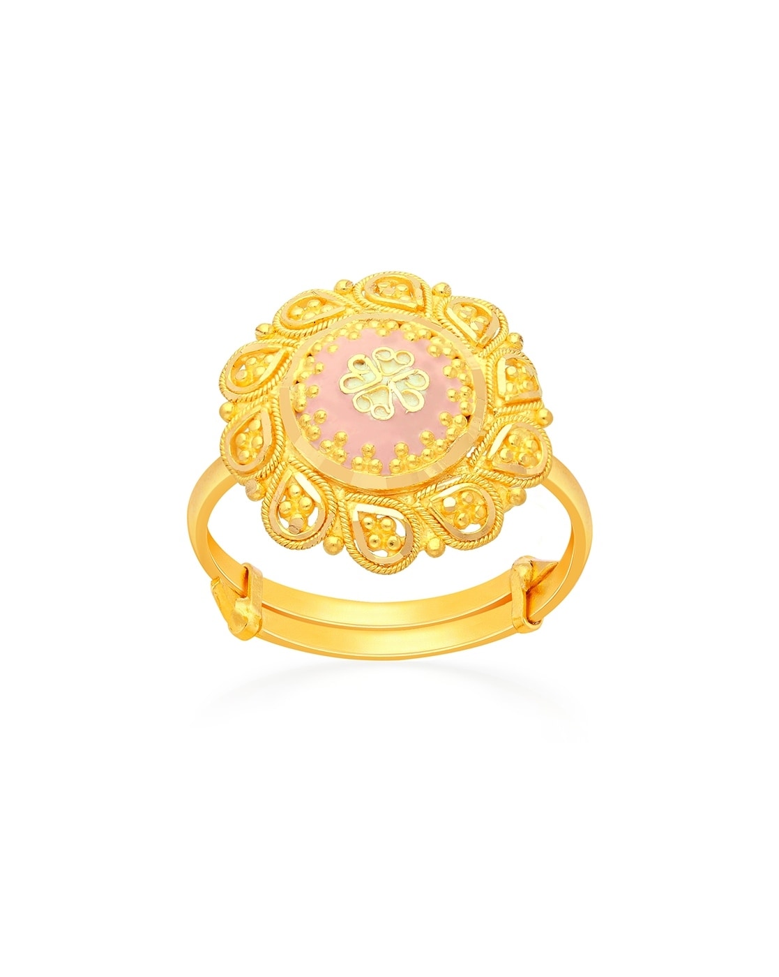 Buy Yellow Gold & White Rings for Women by Malabar Gold & Diamonds Online |  Ajio.com