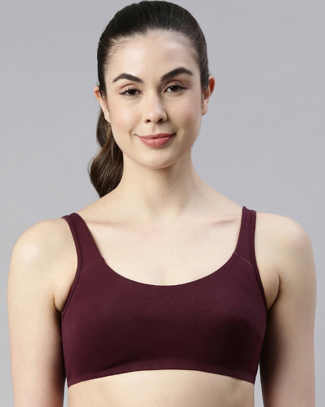 Buy Enamor SB06 Low Impact Cotton Sports Bra Non-Padded & Wirefree -  Multi-Color (XS) - SB06 Online