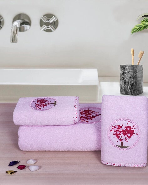 Buy Pink Towels Bath Robes for Home Kitchen by RANGOLI Online