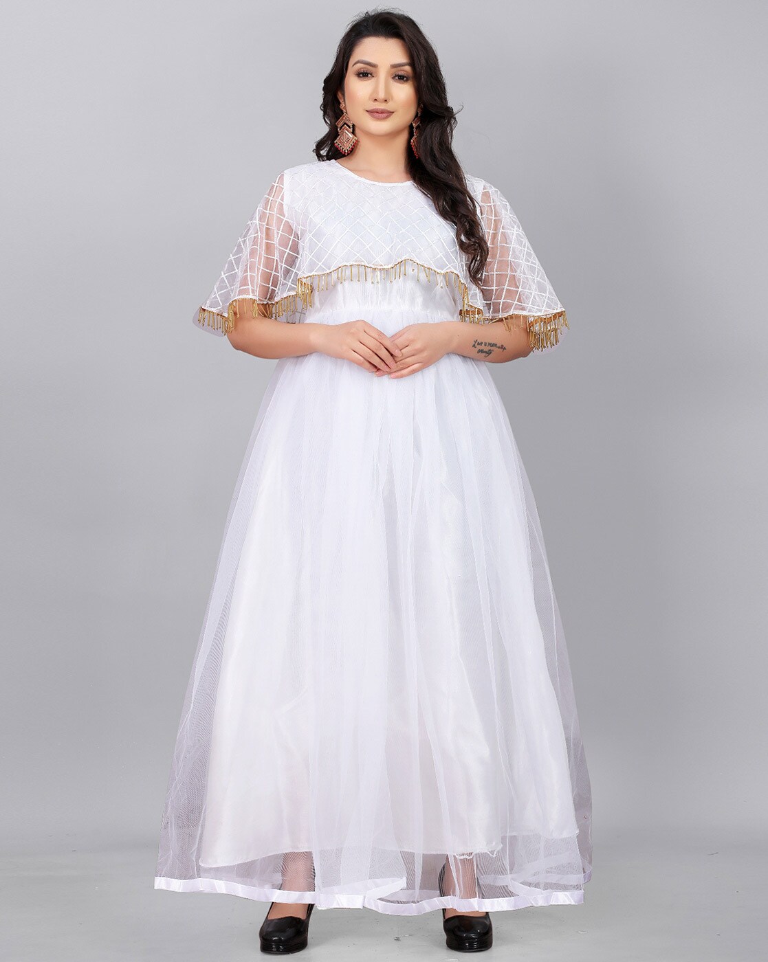 Buy AYUB FASHION Girls White Net Gown Dress (11-12Y) Online at Best Prices  in India - JioMart.