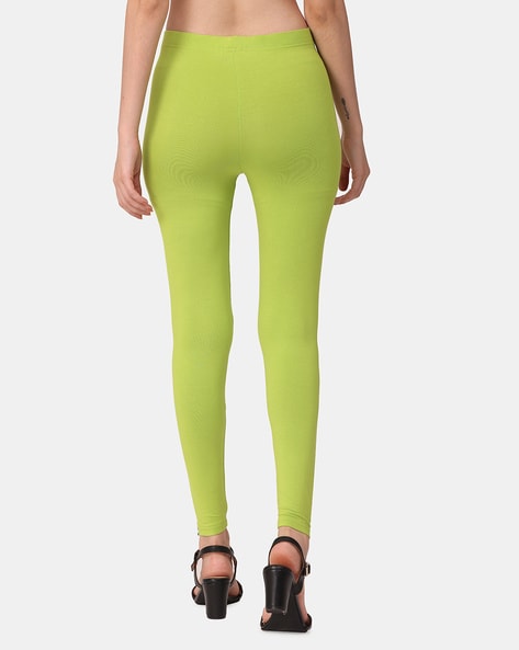 High Waisted Yoga Leggings, Forest Green And Neon Green Black Bordered  Beating Heart Sports Pants - Youarrived