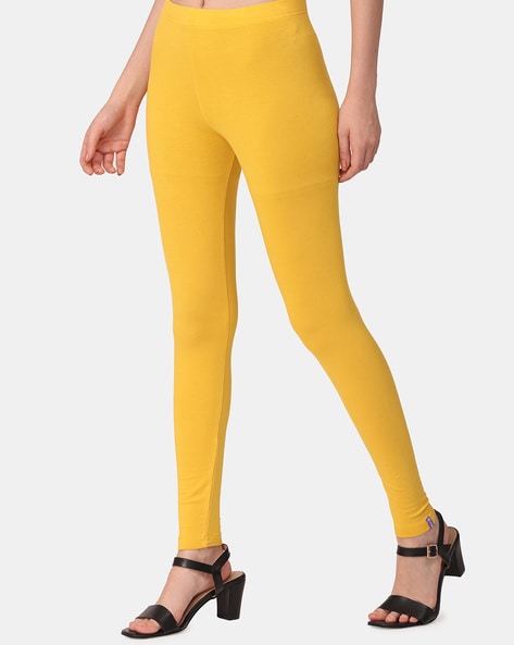 Buy Yellow Leggings for Women by VIVID FASHIONS Online