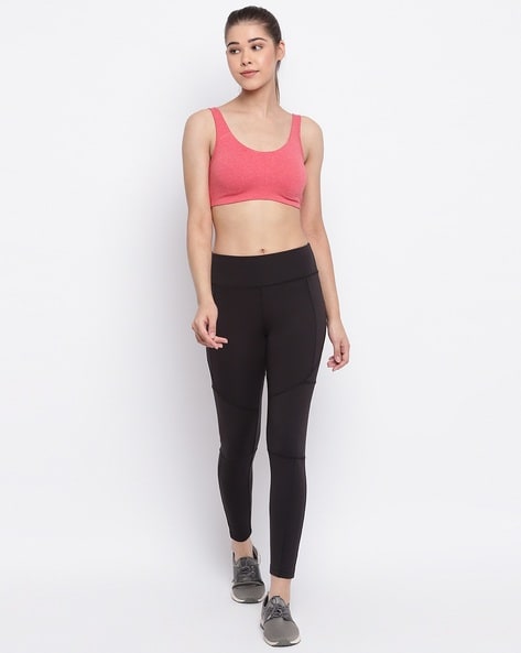 Buy Enamor SB06 Low Impact Cotton Sports Bra - Non-Padded & Wirefree - Red  Online