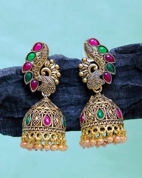 Jadau Model Lotus Designs Earrings – Sparsh Jewellery