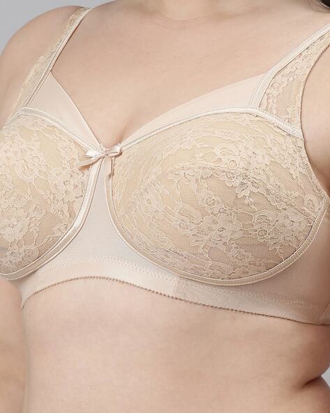 Non-Wired Non-Padded Bra with Lace Border