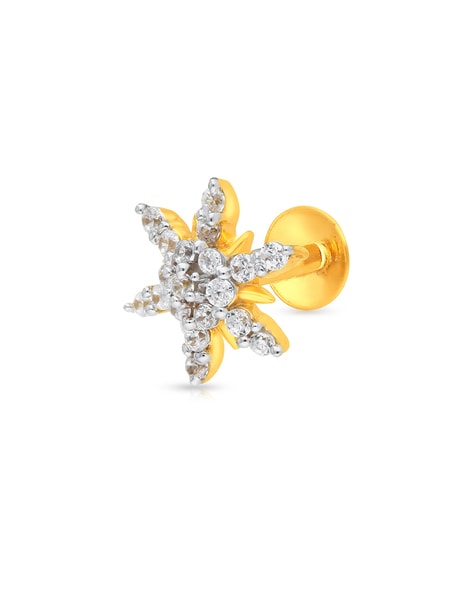 Malabar Gold 3 Stone Nosepin | Gold, Gold jewelry, Jewelry
