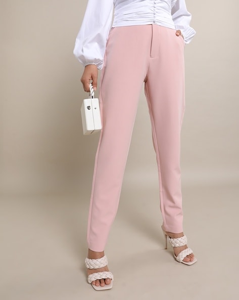 Buy Pink Trousers & Pants for Women by Fyre Rose Online