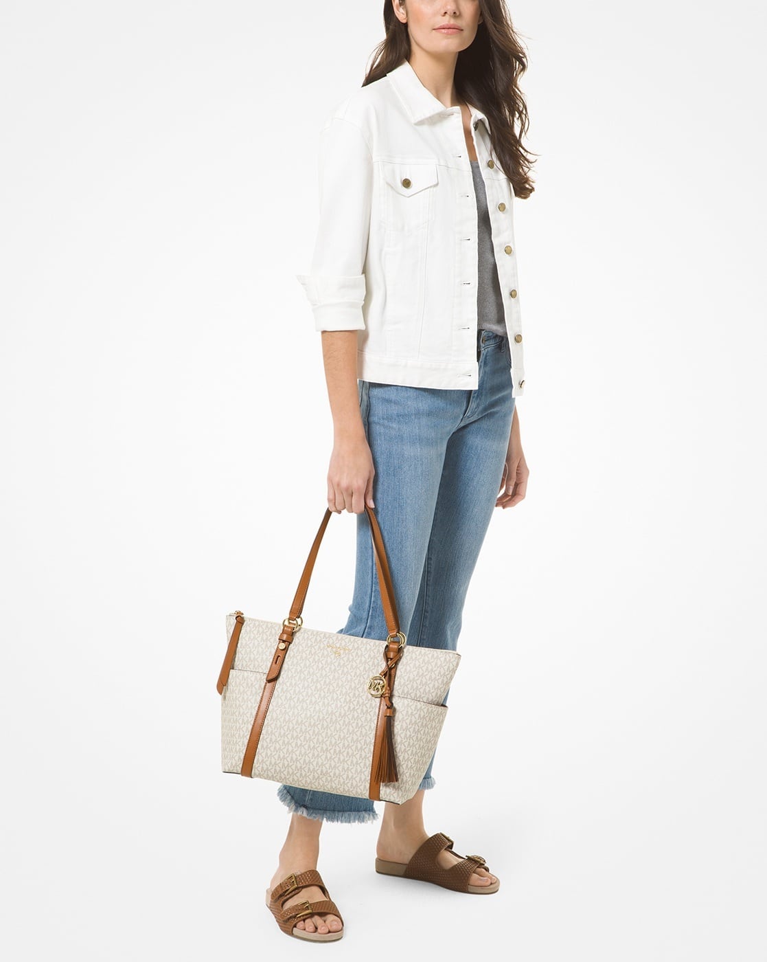 Buy MICHAEL KORS Sullivan Large Logo Top-Zip Tote Bag Online Buy MICHAEL KORS Sullivan Large Logo Top-Zip Tote Bag Online