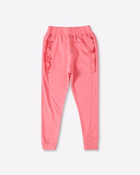 Buy Girls Pink Solid Regular Fit Trousers Online - 786302 | Allen Solly