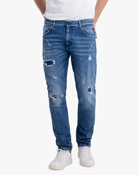 Buy Medium Blue Jeans for Men by REPLAY Online | Ajio.com 