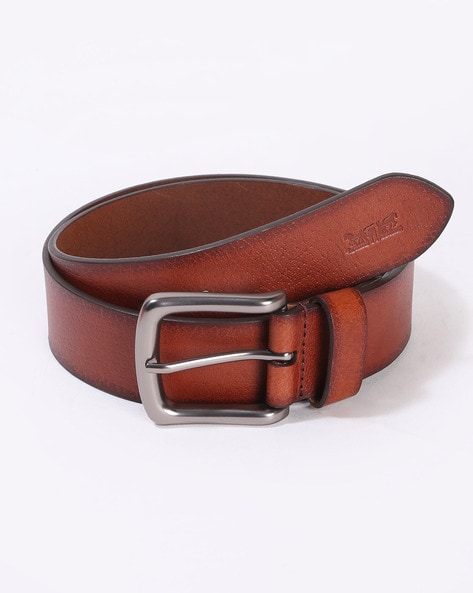 LEVIS Leather Belt with Buckle Closure For Men (Brown, 38)