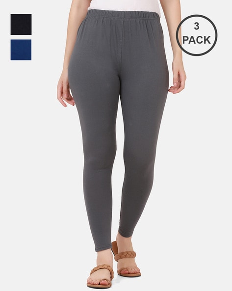 Buy Women's Solid Ankle Length Leggings with Elasticated Waistband Online |  Centrepoint Bahrain