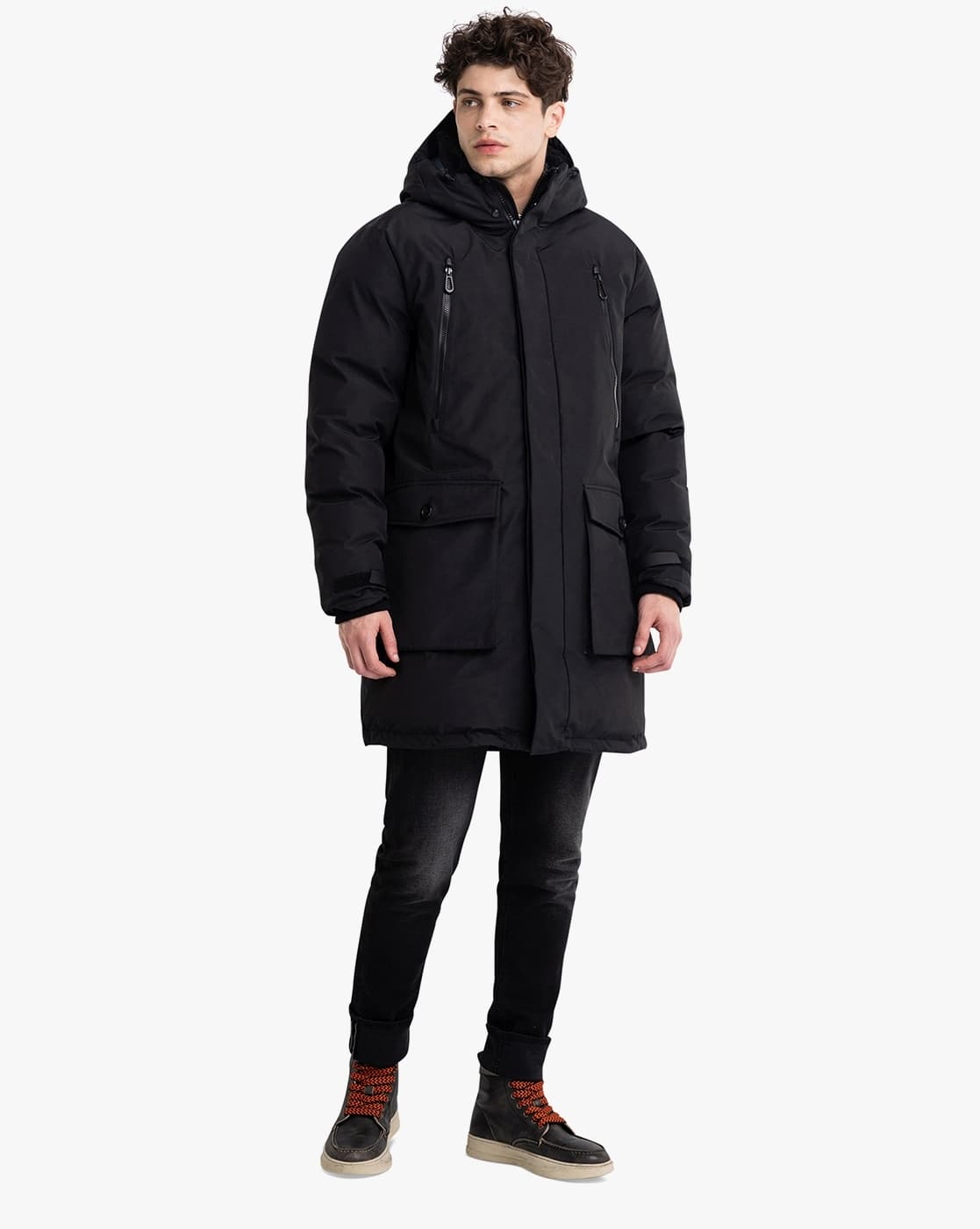 【 peak】FR Over Coat　Black Buy Black Jackets & Coats for Men by PERFORMAX Online | Ajio.com