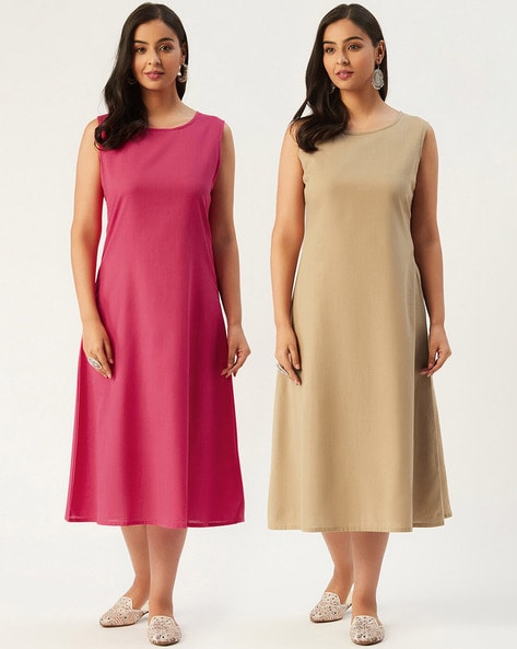 Buy Beige Dresses for Women by COLOR COCKTAIL Online