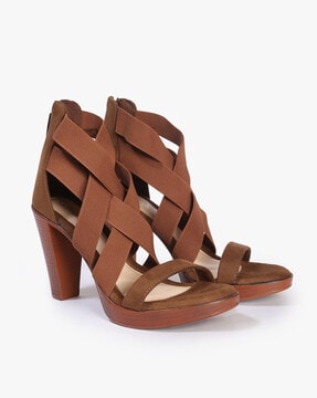 Brown sandals outlet heel