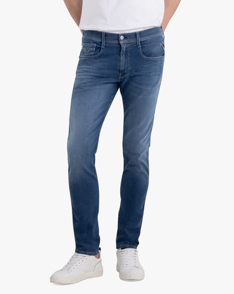 Buy REPLAY ANBASS Slim Fit Hyperflex Medium Wash Jeans | Blue 