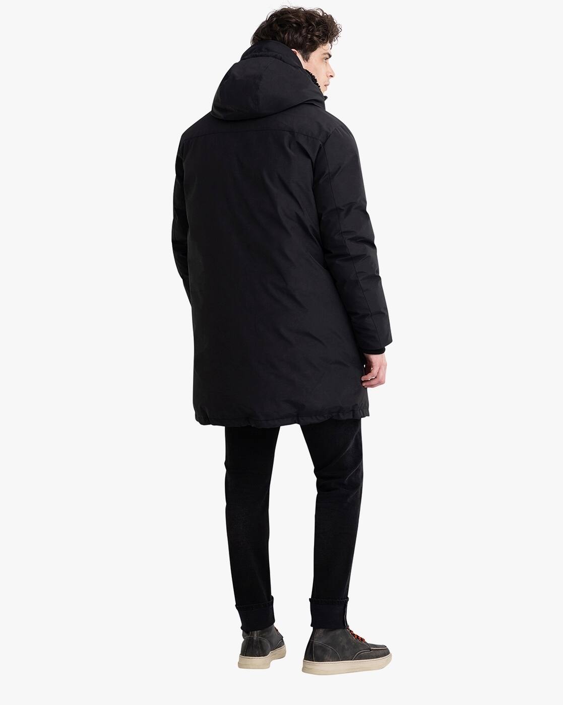 【 peak】FR Over Coat　Black Women Longline Parka Jacket