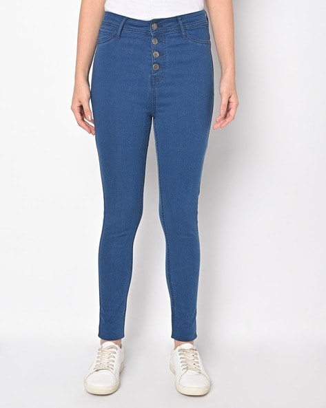 JDY by ONLY Dark Blue High Rise Skinny Fit Jeggings