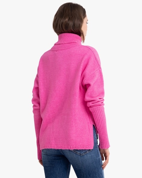 Knox Rose Ivory Puff Crochet Sleeve Henley Sweater Women's Size Medium -  beyond exchange