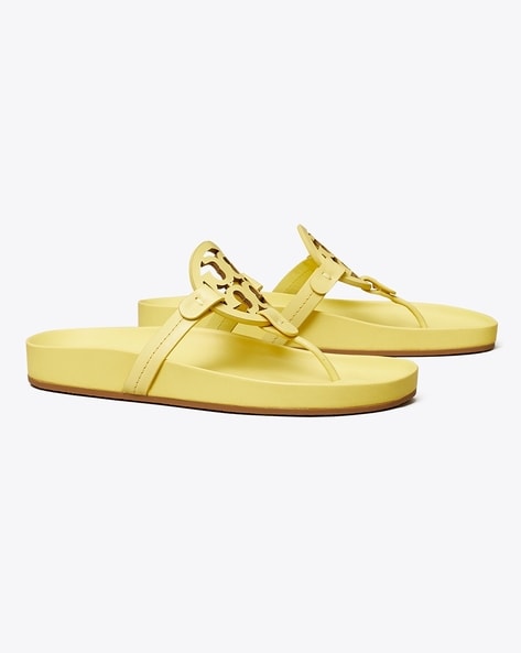 Yellow tory discount burch miller sandals