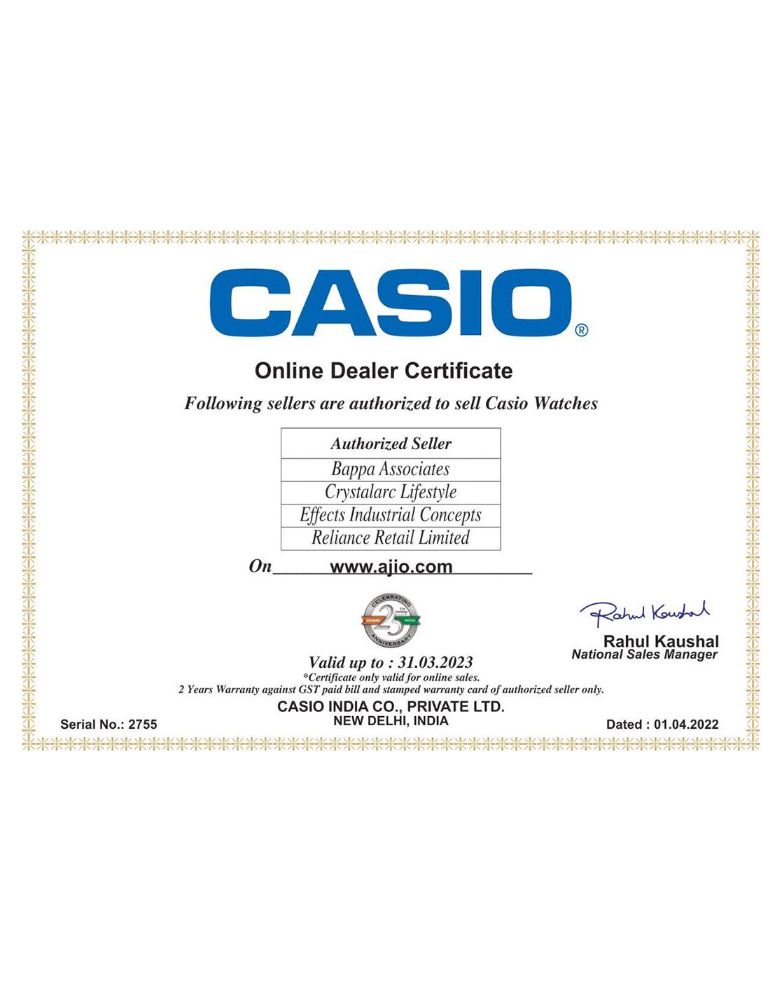 Casio authorized dealers new arrivals