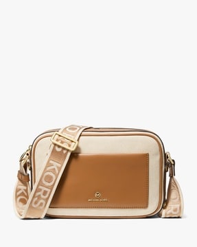 Buy Michael Kors Maeve Crossbody Bag with Logo Strap | Brown & Beige Color  Women | AJIO LUXE