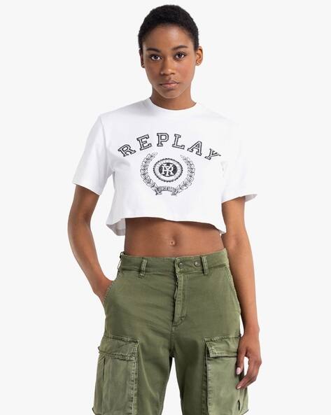 vintage cropped basic tee